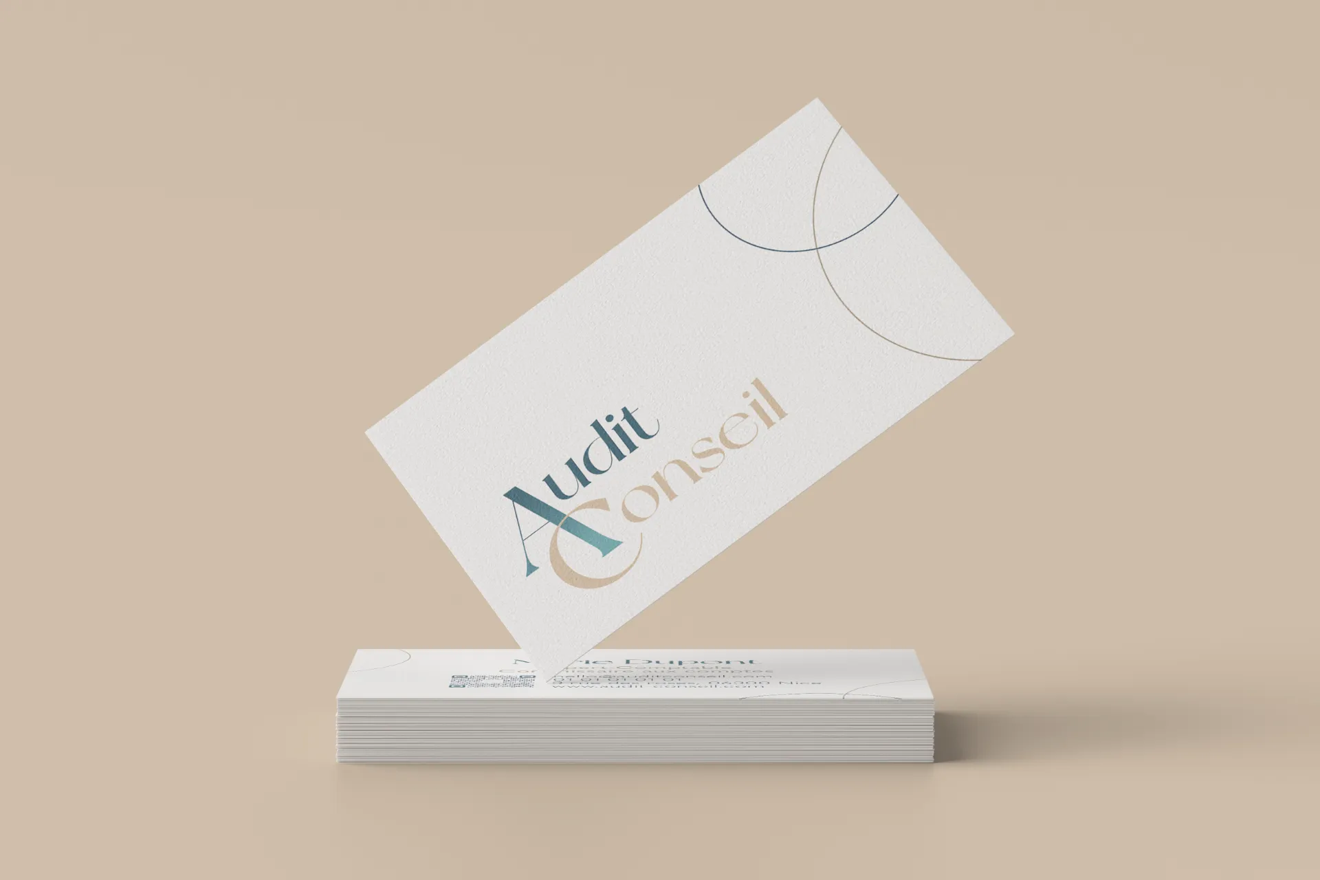 mockup carte de visite acorev